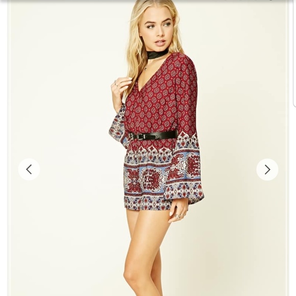 Forever 21 Pants - Abstarct Print Romper